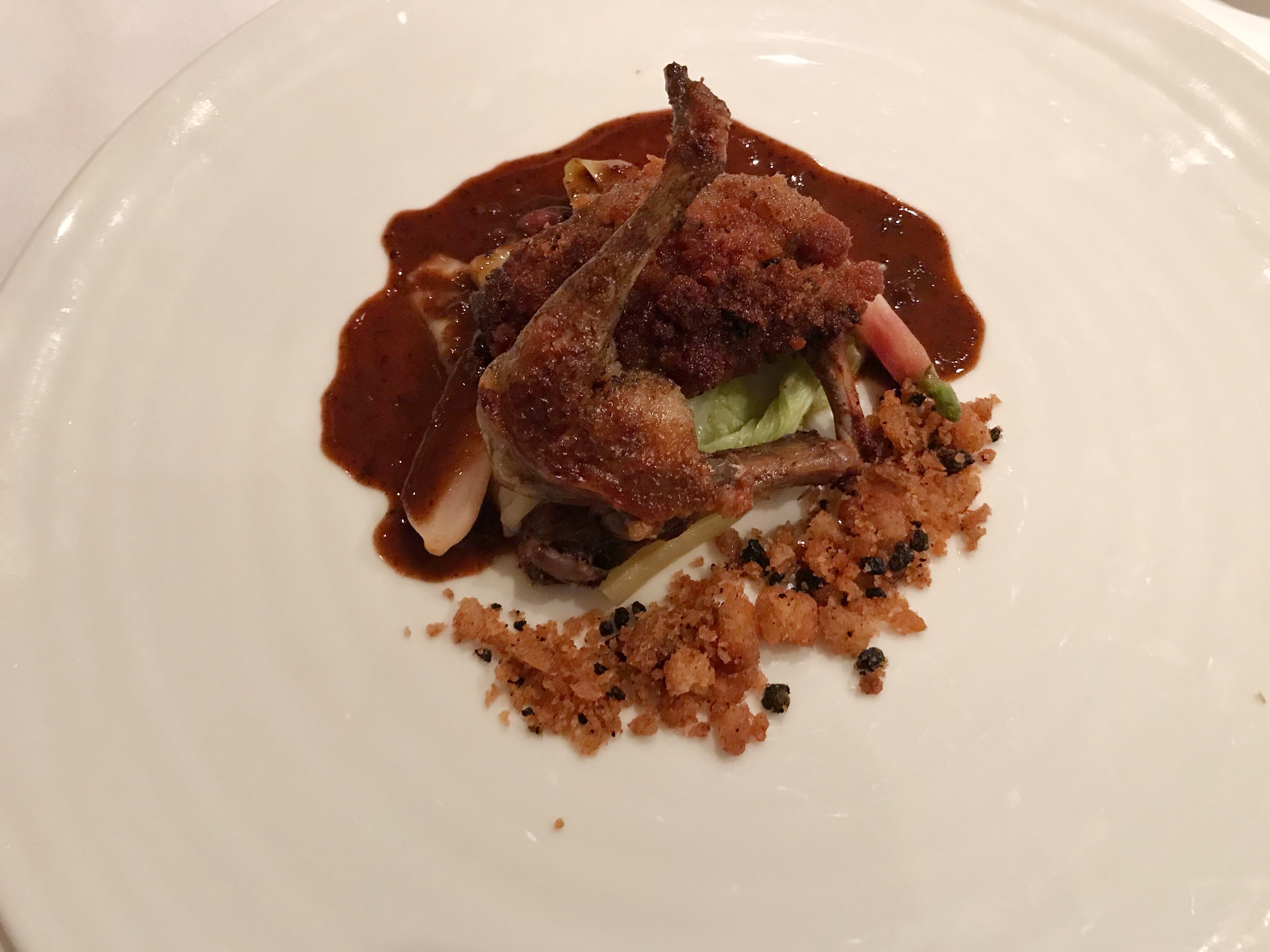 Main course of degustation menu at Restaurant L'initial, Paris